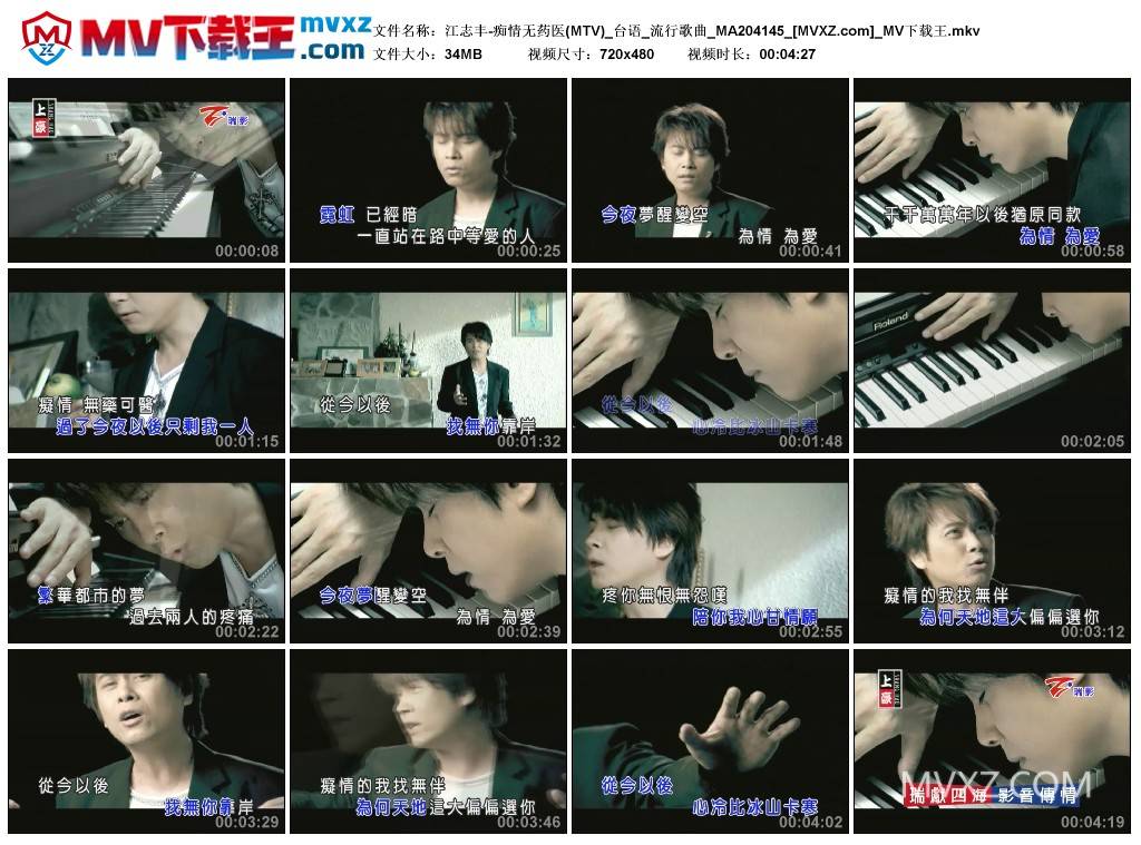 江志丰-痴情无药医(MTV)_台语_流行歌曲_MA204145